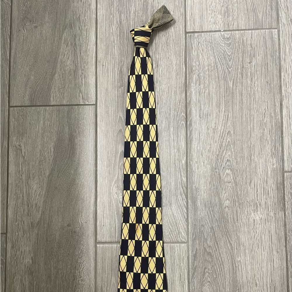 Tommy Hilfiger Navy & Yellow Necktie